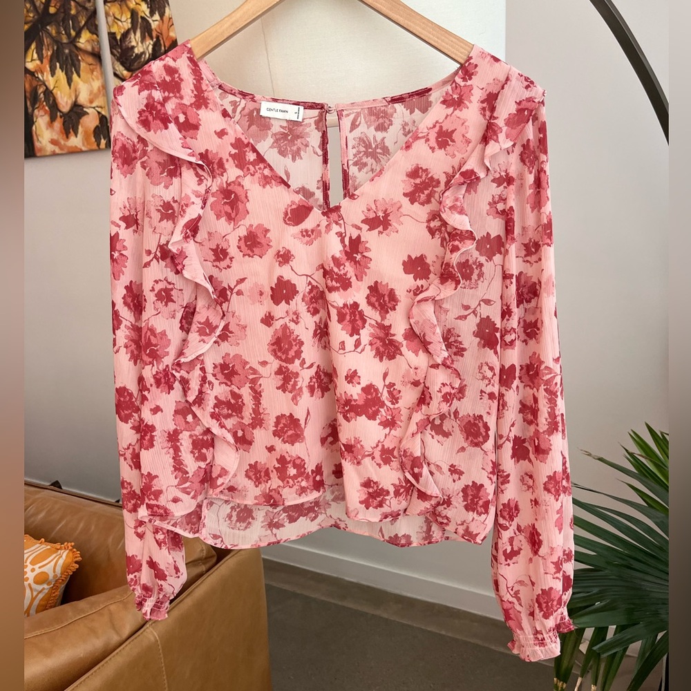 Gentle Fawn Long Sleeve Ruffle Blouse